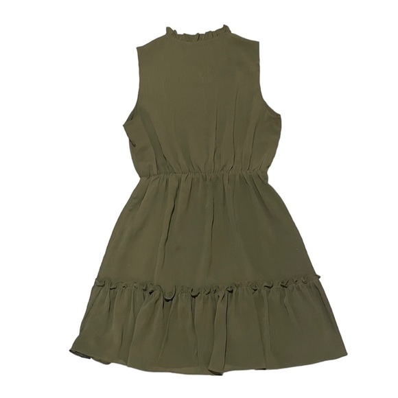 TUSSAH KHAKI KNEE LENGTH DRESS! - Picture 2 of 3